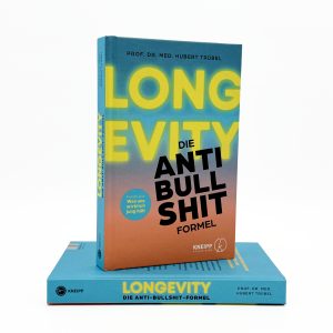 Produktfoto von "Longevity - Die Anti-Bullshit-Formel" vor weißem Hintergrund